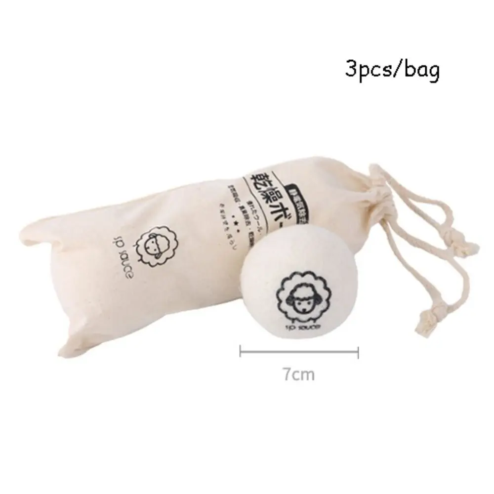 3 PCS/Set Thick Laundry Ball Reusable Wool Drying Ball With Storage Bag Prevent Winding Clothes Softener images - 6