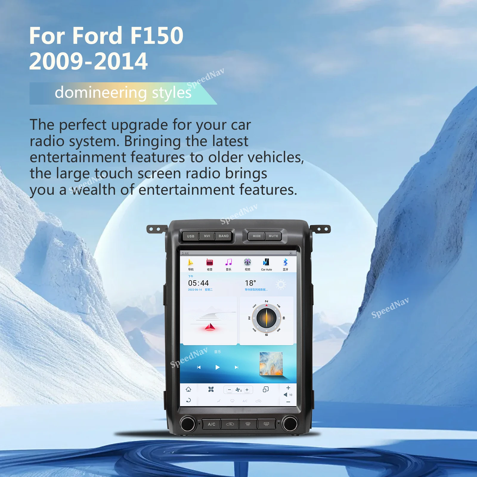 Автомобильный мультимедийный плеер для Ford F150 2008-2011 2012 2013 2014 Android 13 радио стерео