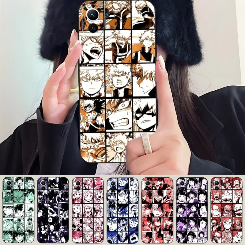 

My Hero Academia Collage Phone Case For Xiaomi Note 10Pro POCOF3 X3 GT M3 M4Pro Redmi Note 11 10 9 S Pro Plus POCO X3 NFC Funda