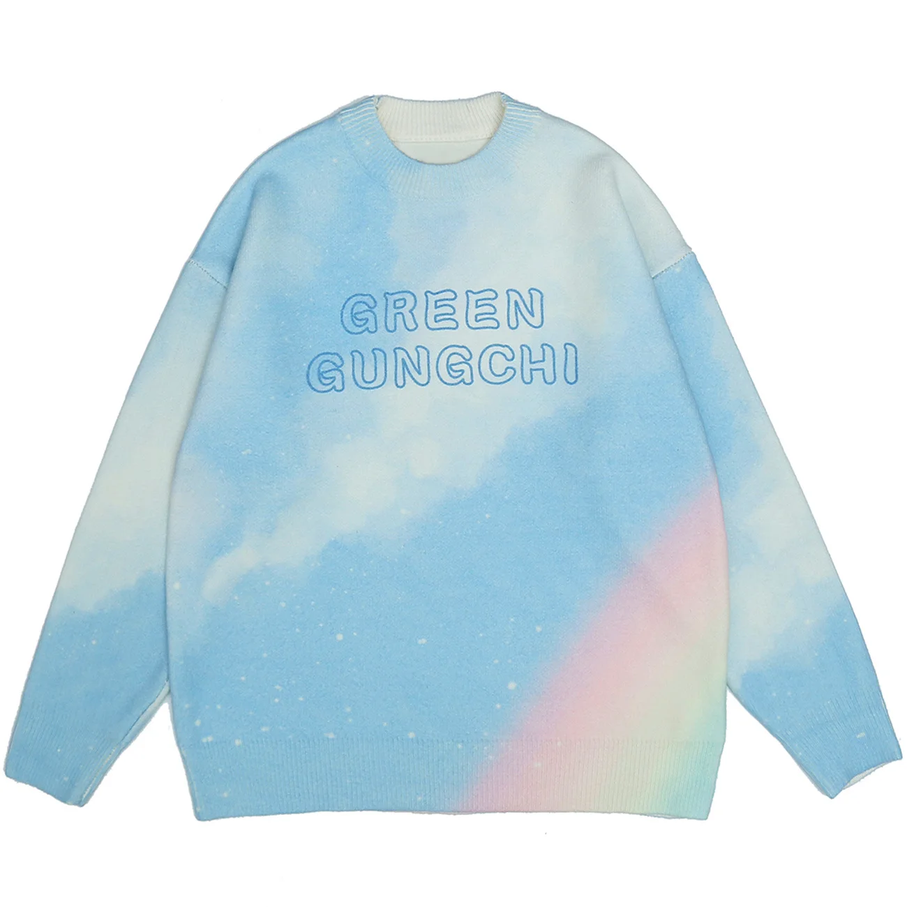 

Autumn Sweaters Harajuku Streetwear Rainbow LACIBLE Knitted Pullover Sweater Fashion Casual Loose Jumpers Knitwear Tops Unisex