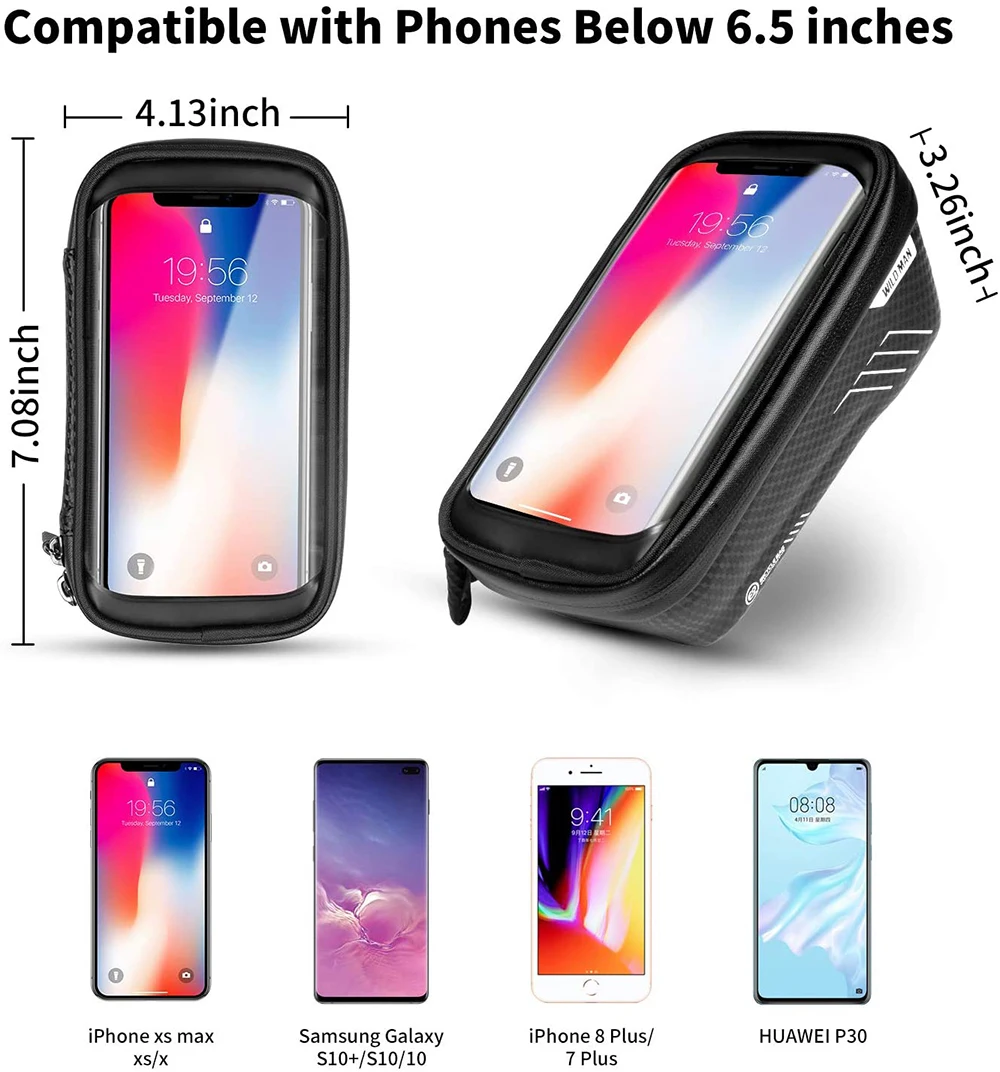 bike bicycle bag waterproof bike phone mount bag front frame top tube handlebar bag with touch screen holder case for bike free global shipping