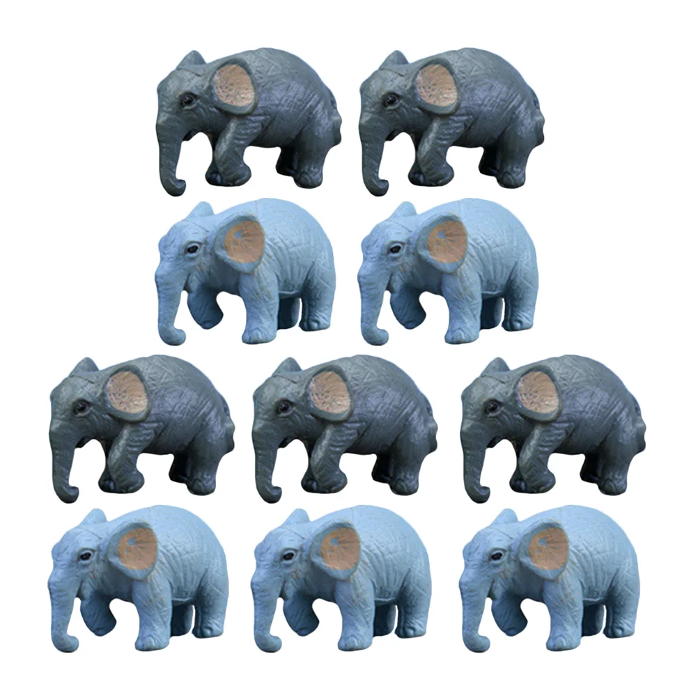 

Elephant Figurines Miniature Statue Garden Figurine Animal Minilandscape Toys Ornament Fairy Ornaments Animalsmodel Decor Tiny