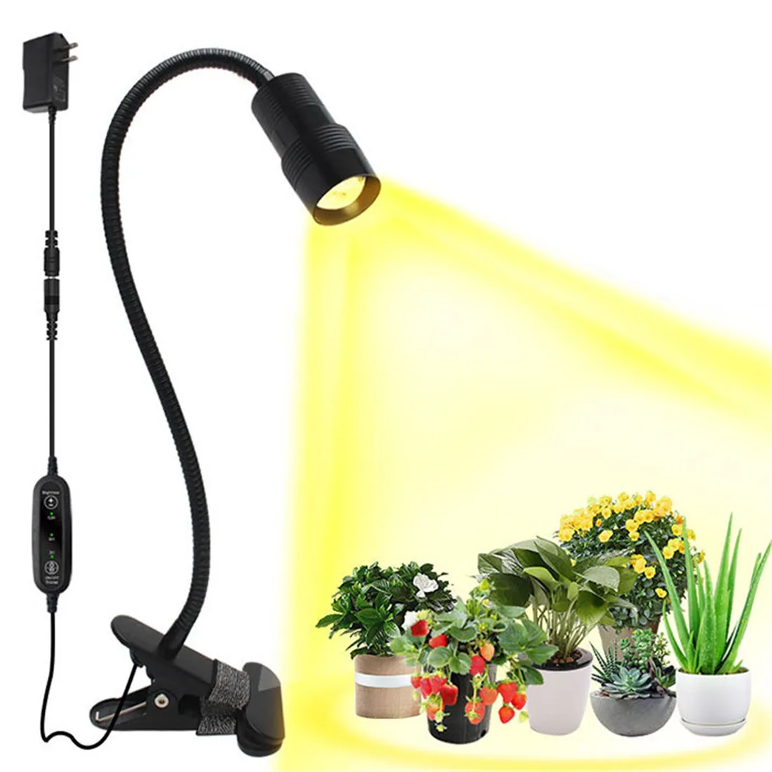 Plant Growing Lamps Auto 3/6/12h Timer With 5 Dimmable Level Adjustable Gooseneck Led Plant Lighting
