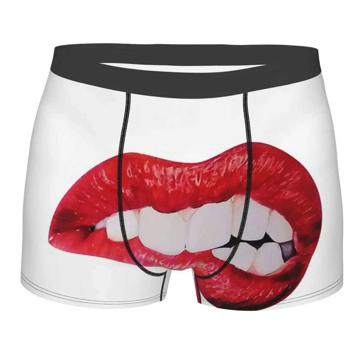 

Забавные трусы с большими зубами, хлопковые трусы, мужское сексуальное нижнее белье с укусом моих губ, сексуальные шорты, боксеры, трусы