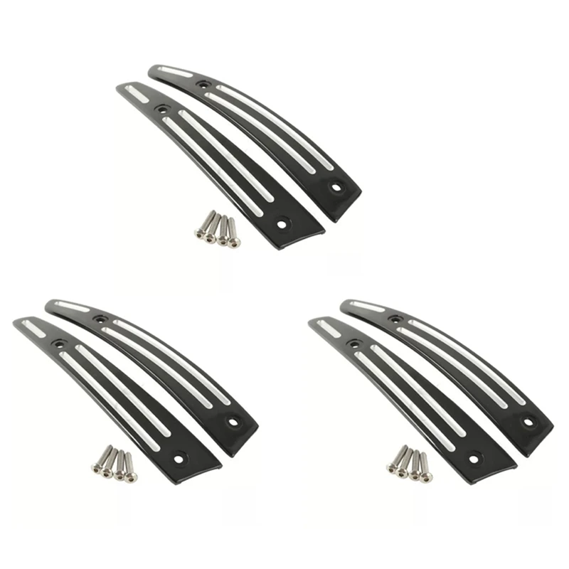 

6X Black Split Windshield Side Trim For Touring Road Glide FLTR 2015-2020