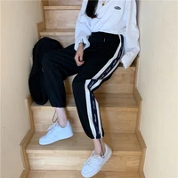 casual loose and thin sports pants autumn sports pants womens drawstring drawstring pants wide leg pants