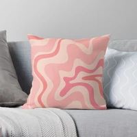 pillowslip liquid swirl retro contemporary abstract in soft blush pink 100 cotton decor pillow case home cushion cover 4545cm