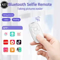 universal mobile phone selfie camera shutter bluetooth compatible remote control button buit in battery rechargeable controller