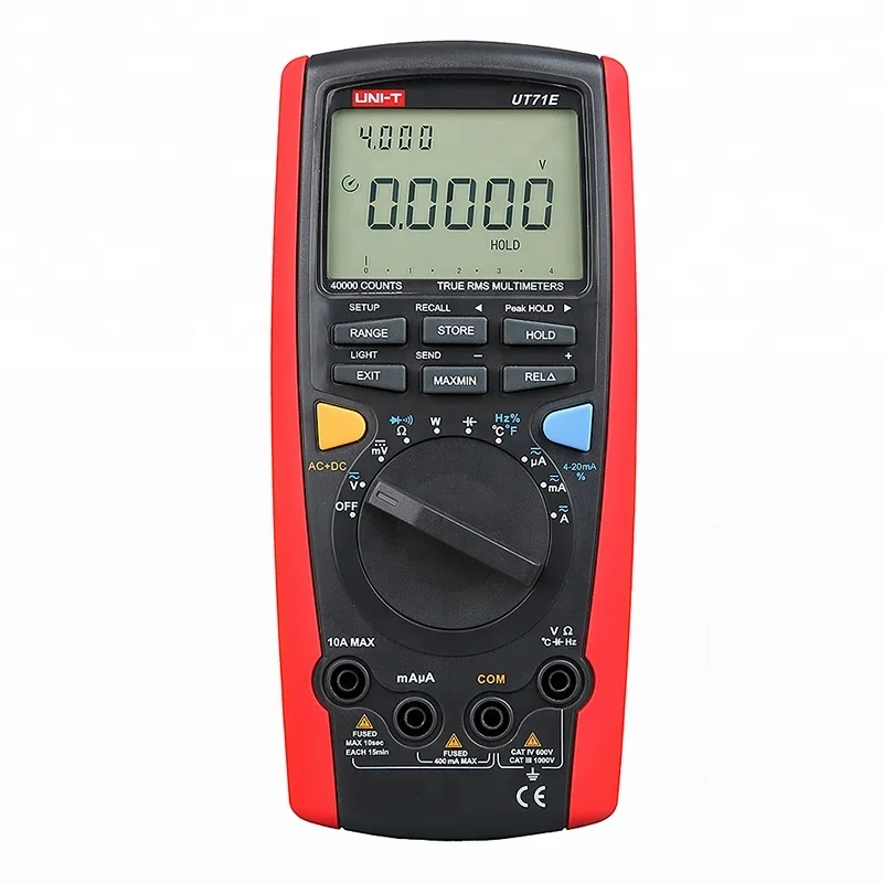 

UNI-T UT71E True RMS Digital Multimeter Ammeter C/F Temperature Tester with USB Interface Universal Meter LCD Count 39999 Meter