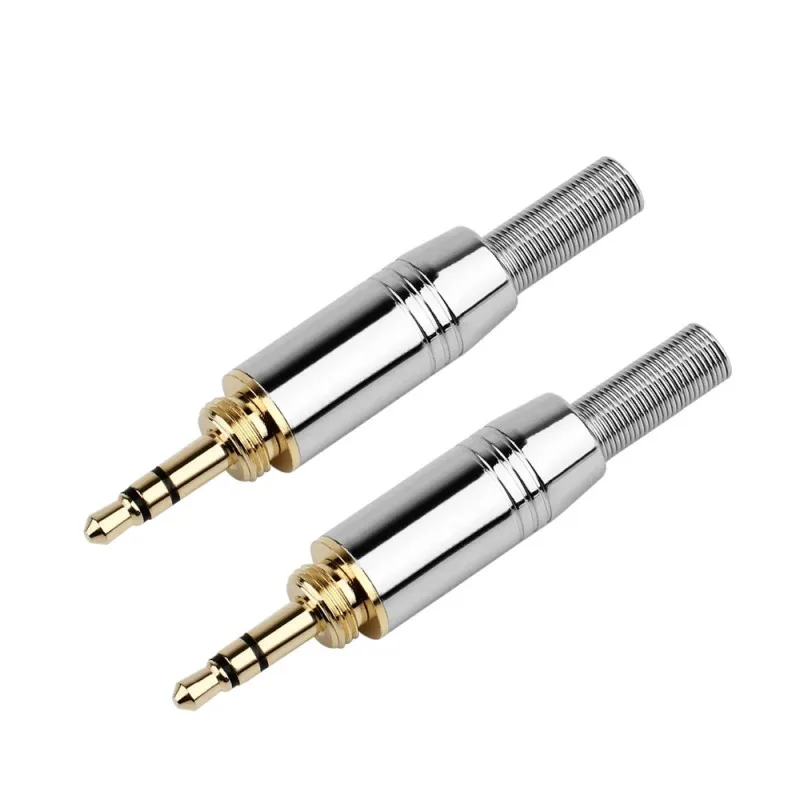 

3.5mm High end Audio Plug Headphone Jack 3 Pole Gold-Plated Earphone Adapter For DIY Stereo Repair Earphone Wire Connectors