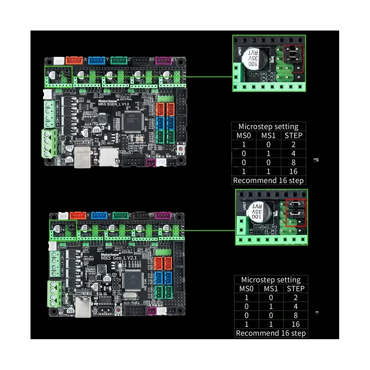 Драйвер шагового двигателя MKS TMC2208 V2.0 бесшумный/с низким нагревом для платы