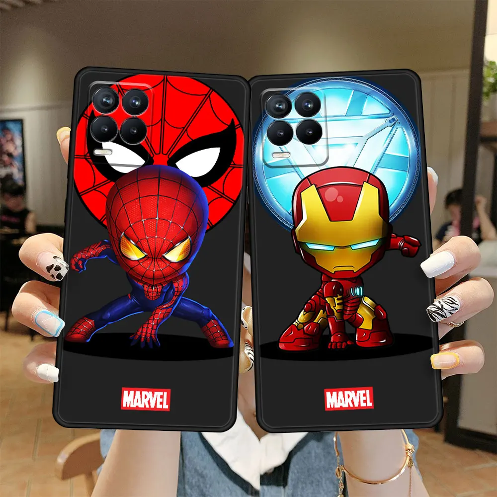 Чехол Coque для Realme C21Y 9 6 C11 C3i 8 Pro C21 C15 7 C25Y Plus 7i C3 Neo2 Cell Official Marvel Железный человек Spiderman