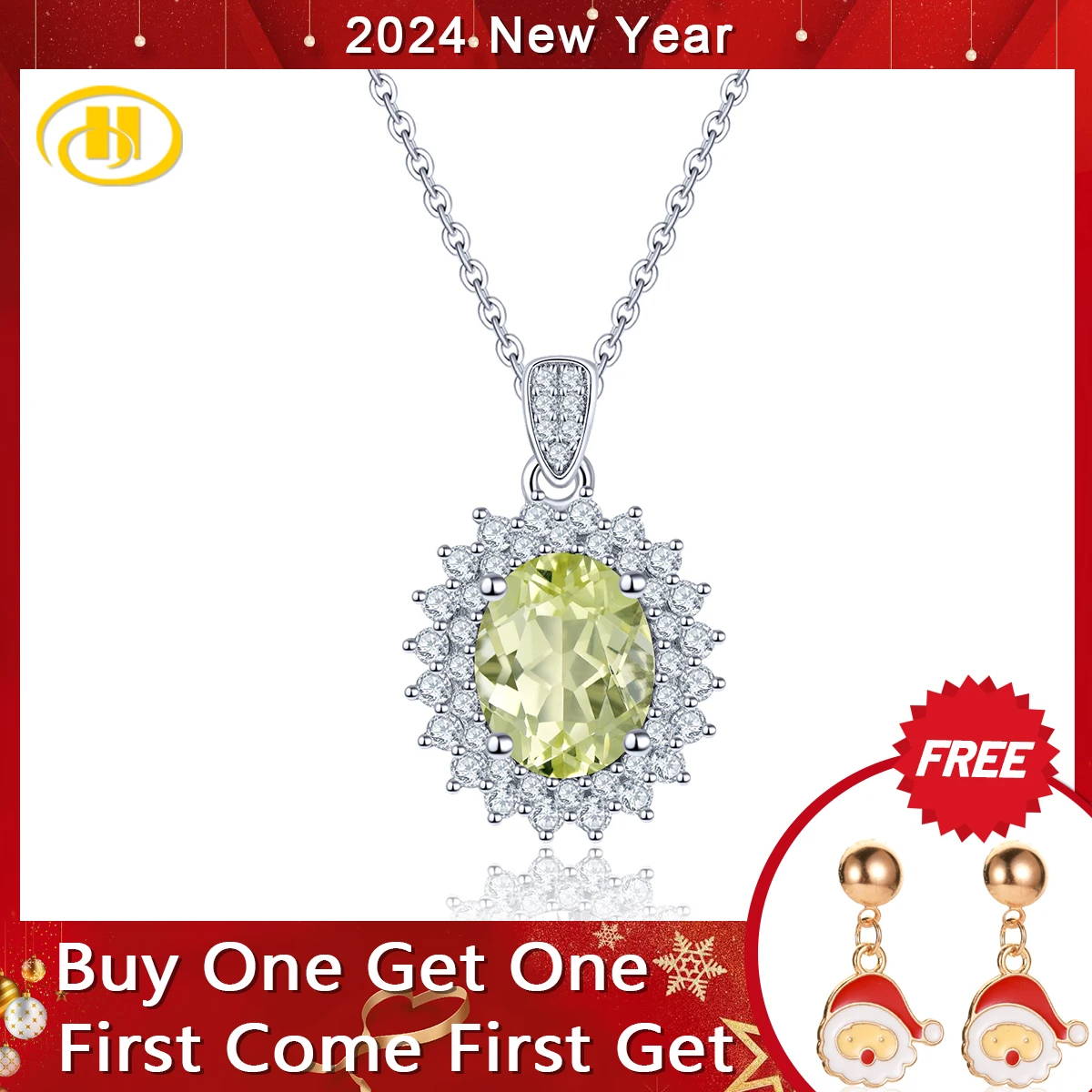 

Stock Clearance Natural Lemon Quartz 925 Silver Pendant 2.66 Carats Genuine Gemstone Engagement Gift Classic Style Fine Jewelry