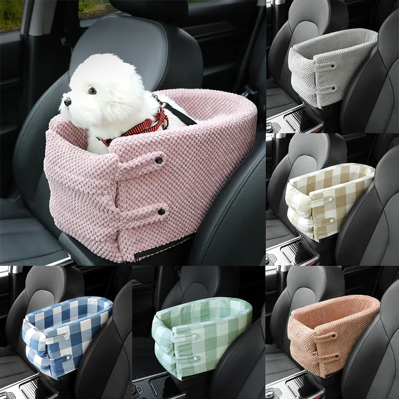 

Removable Box Car Seat Control And Kennel Dog Dog Bed Central Portable Armrest Washable Car Nest Pet Travel