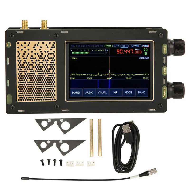 

Приемник Malachite DSP SDR, 50 кГц до 2 ГГц, сенсорный экран 3,5 дюйма, поддержка 2 антенн, коротковолнового радио, с охлаждающим отверстием