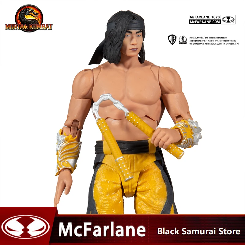 

Original McFarlane Mortal Kombat 2 Liu Kang Shaolin version 7Inch Collectible figurines Game Anime Action Figure Model Toys