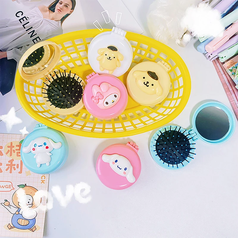 Симпатичный Sanrio мультфильм аниме круглая воздушная подушка гребень портативный