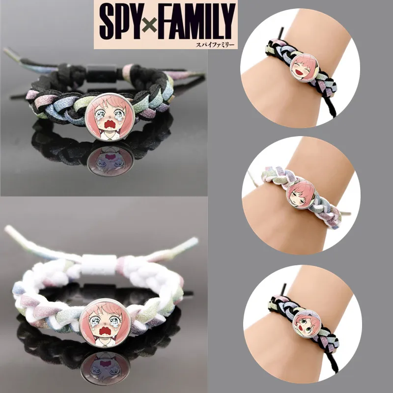 

Anime SPY X FAMILY Colorful Rope Bracelet Kawaii Action Figures Anya Braided Rope Chain Bracelet Jewelry Grils Accessories Gifts