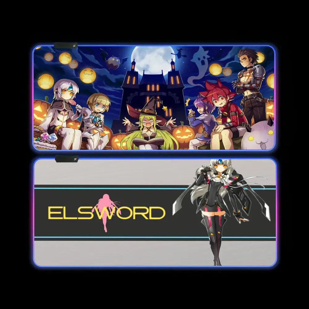 Elsword MINISO Mouse Pad E-sports players LED RGB Keyboard Cover Desk mat Colorful Surface Waterproof Computer Game CS lol