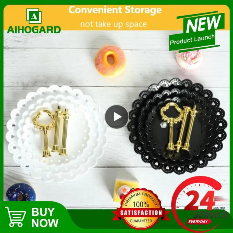 

3 Tiers Plastic Fruit Plates Serving Bowls For Party Food Server Display Stand Fruit Candy Shelves European Living Room Plate