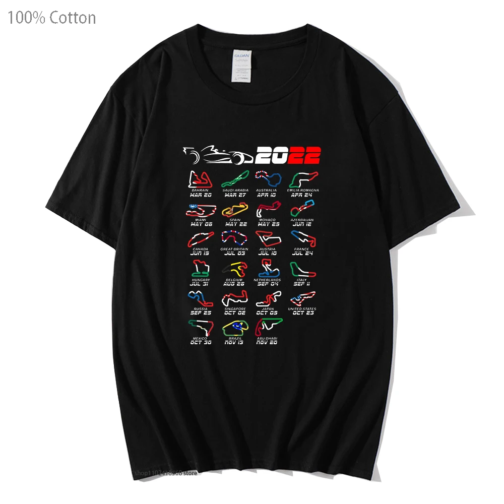 

Formula Race Cars Tshirt Cartoon Graphic F1 T-Shirts Women's Short Sleeve Top 100%cotton Y2k Clothes Funny Games Men Clothing