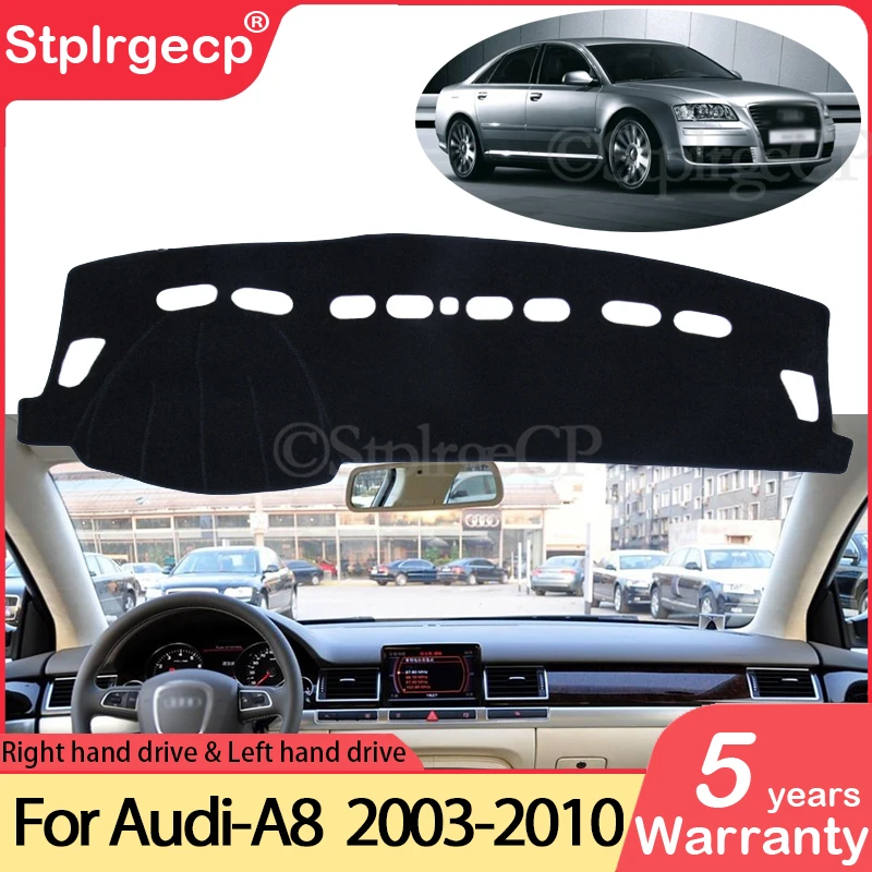 

for Audi A8 D3 2003~2010 4E Anti-Slip Anti-UV Mat Dashboard Cover Pad Shade Dashmat Protect Carpet Accessories S-line 2006 2007