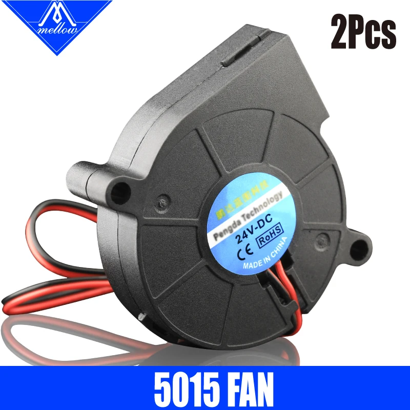 Mellow-ventilador para Impressora 3d 12v 24v 015a Rolamento de Manga sem Escova para Reprap i3 Dc-ventilador Turbo 5015s