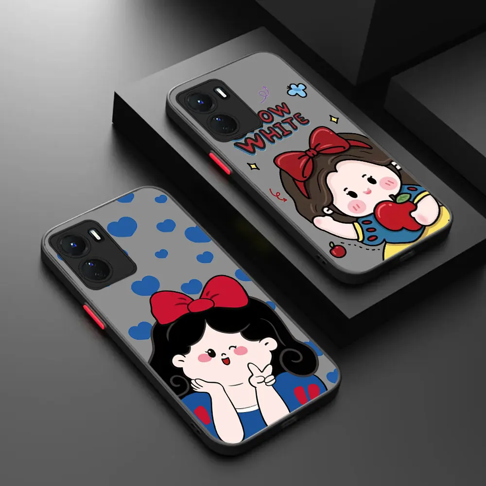 Lovely Snow White Phone Case For VIVO S1 Z1X T1 S15E X21 S7 S12 PV23E S15 X30 X50 X60 X70 U10 U3 U20 S PRO 5G