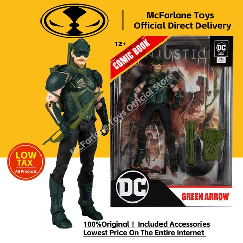 McFarlane Toys, искусственная зеленая стрела, коллекция комиксов, фигурка 18 см, фигурка Лига Справедливости