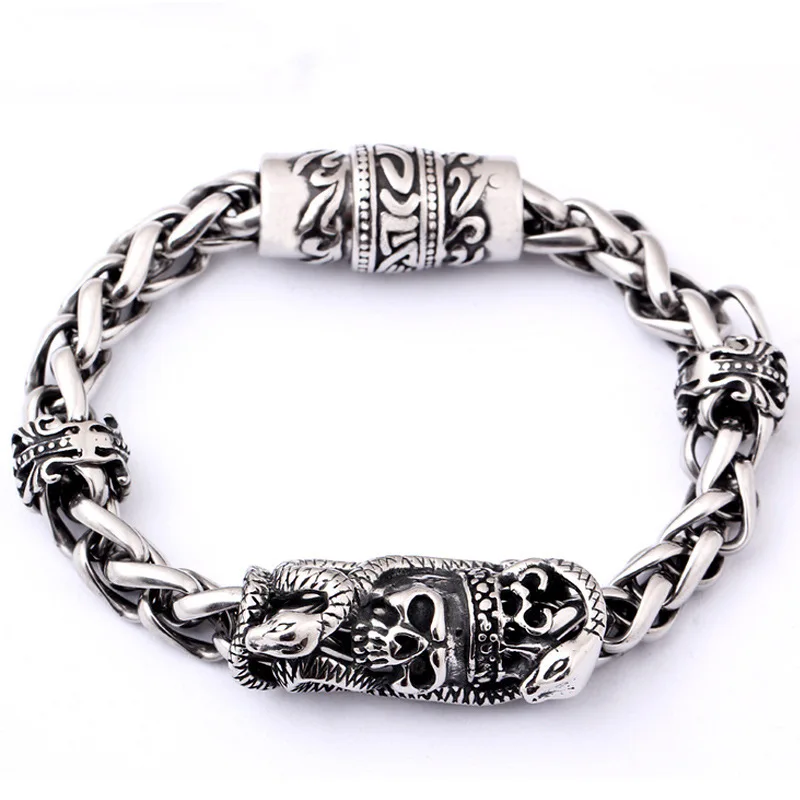 

Amazing Stainless Steel Men's Cuban link chain Bracelet Silver 23cm