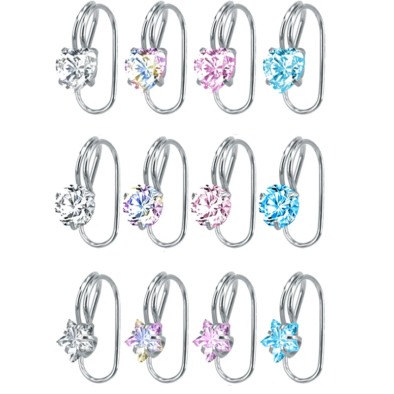 

Женские серьги-гвоздики из нержавеющей стали ZEMO, серьги-подвески круглой формы в форме сердца и звезды, ювелирные изделия для пирсинга, 1 шт./...