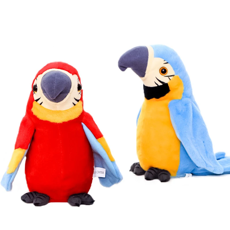 1 Шт. Говорящий Попугай Ара Мягкая Плюшевая Игрушка Электронная Запись