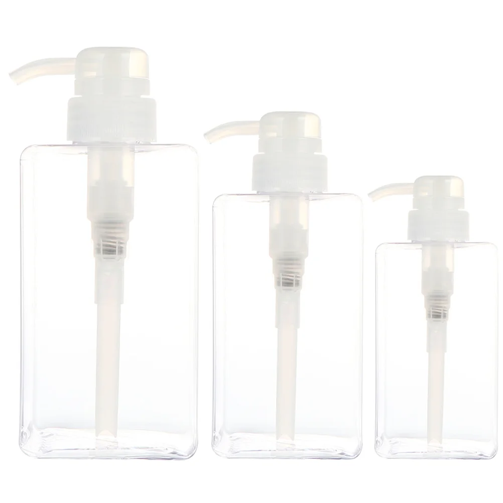 

3 Pcs Refillable Shampoo Pump Empty Shower Gel Dispenser Lotion Travel