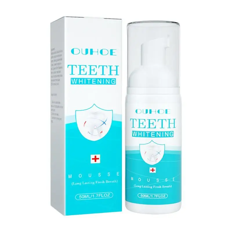 

Teeth Whitening Mousse Mint Flavor Tooth Cleaning Toothpaste Ultra-fine Mousse Foam Stain Removal For Bad Breath 50 Ml