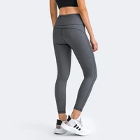 2022lulu women sports pants high waist hip lift back zipper pocket fitness yoga leggings butter soft athletic tight gym clothing