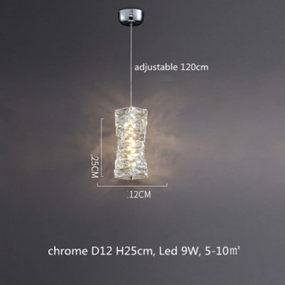 

LED pendant lamp Dining Room Crystal Luxury Modern Kitchen Restaurant Hanging Light