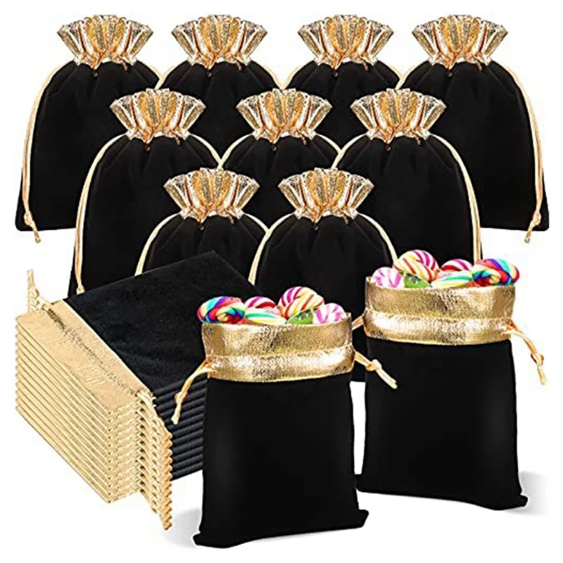 

SEWS-30 PCS With Jewelry Pouches Drawstring Bags Present Bag Favor Storage Bag Makeup Pouch For Wedding Candy Bag