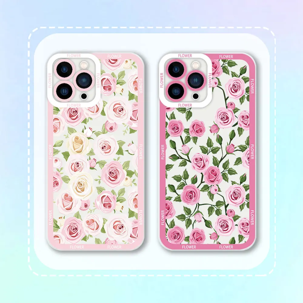 

Luxury Flowers Clear Case For Infinix HOT 30 30I 20 20I 20S 12 12I 11 10 10I 10S 9 PLAY SNFC 8 ZERO 20 5G2023 ITELS23 PRO Cover