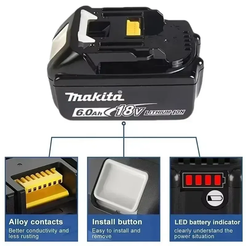 Литий-ионный аккумулятор Makita 18 В BL1860B DDF487 DTW190 DTD156 DHP485