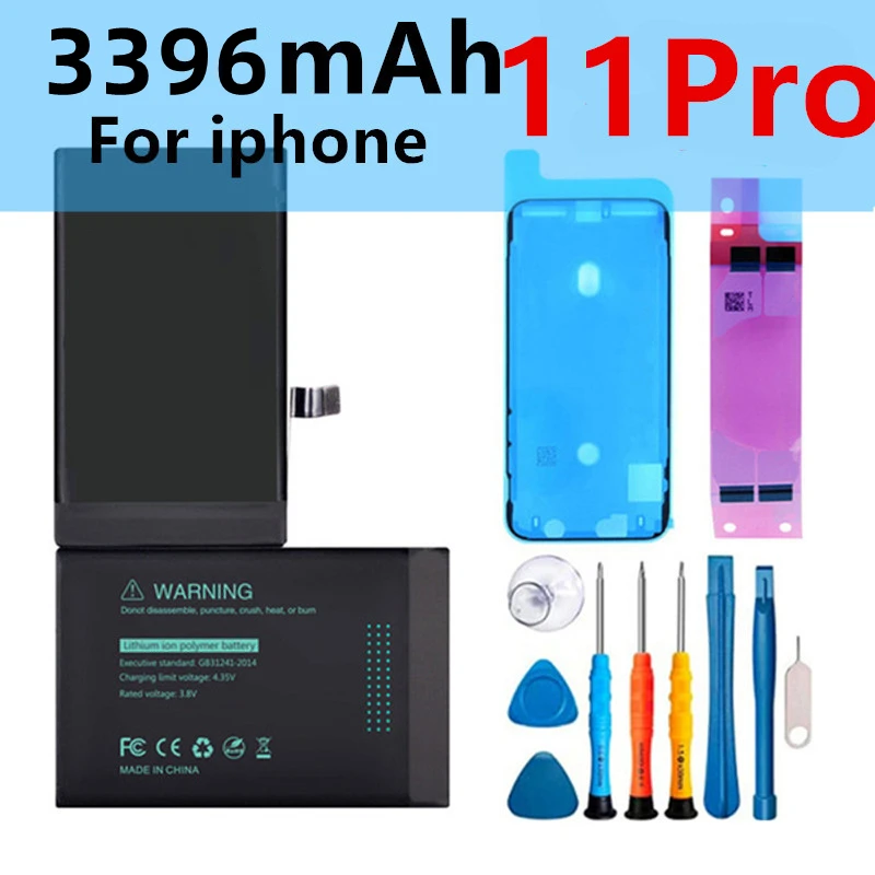 

0 Cycle Replacement Bateria for IPhone 5 6 6S 7 8 Plus X XR XS Max 11 12 13 Pro Max Mobile Phone Battery Tool