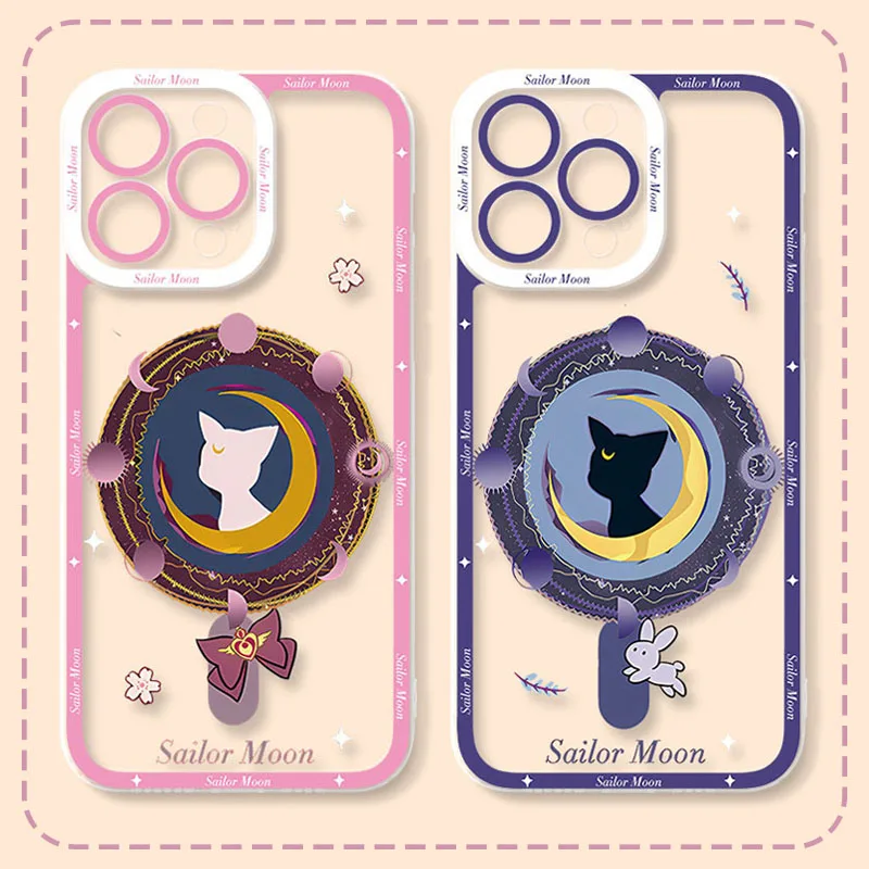 Lovely Sailors Moons Phone Case for iPhone 14 Pro Max 13 12 Mini 11 Pro XR XS X 8 7 6 6S Plus SE 2020 Soft Silicone Back Cover