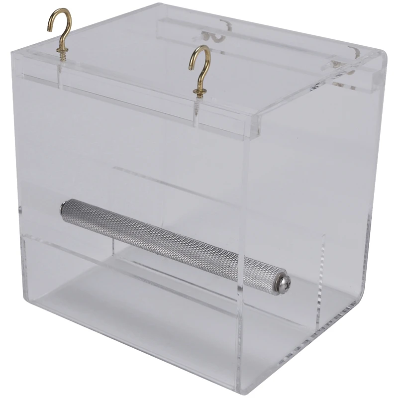 

Automatic Parrot Bird Feeder No Mess Feeding Device Seed Food Container For Small And Medium Sized Birds