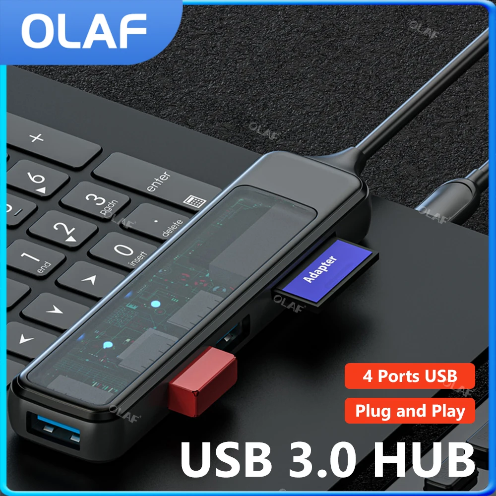 

4 In 1 USB3.0 SD/TF Expansion Adapter Multifunctional Card Reader USB+ Type-C Interface For Computer Windows Office Accessories