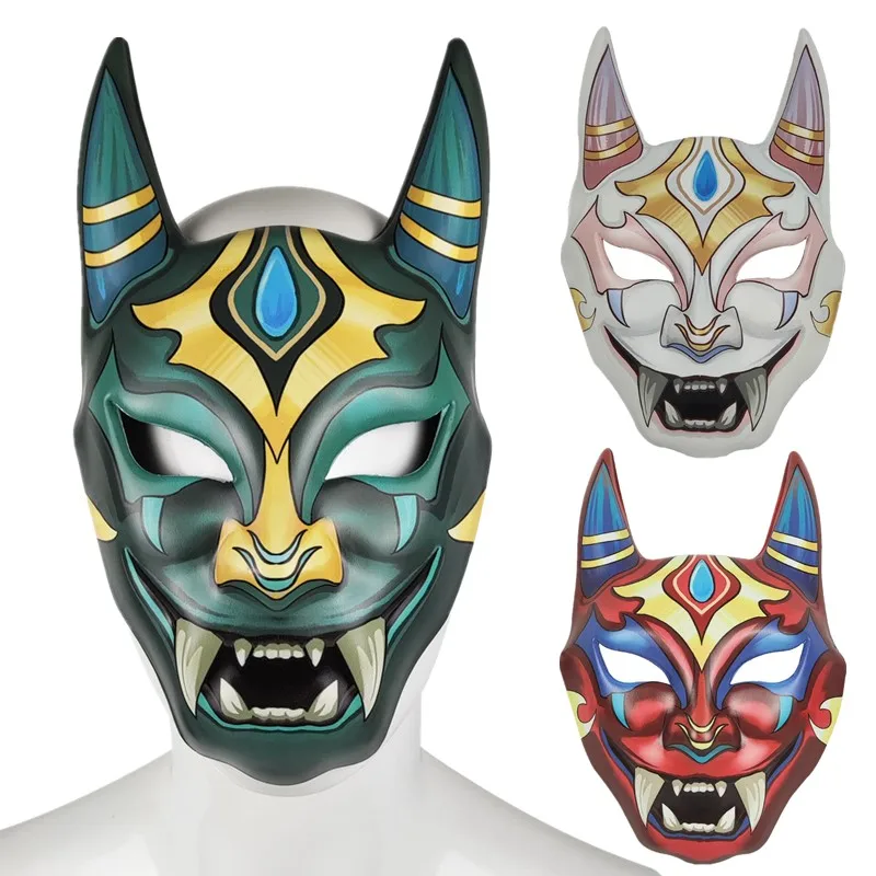 

Game Genshin Impact Xiao Hannya Masks Cosplay Costume PU EVA Mask Helmet Halloween Masquerade Party Carnival Prop