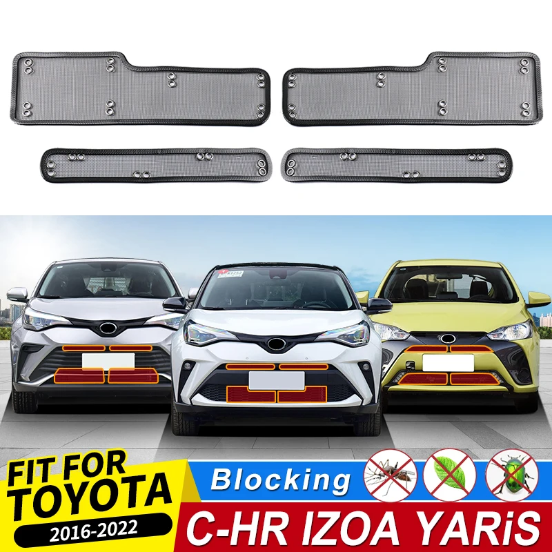 

For 2016-2022 Toyota C- HR Izoa Yaris 2020 2019 Tuning Modification Accessories Body Kit,Grille Anti-Mosquito Anti-Sand Stone