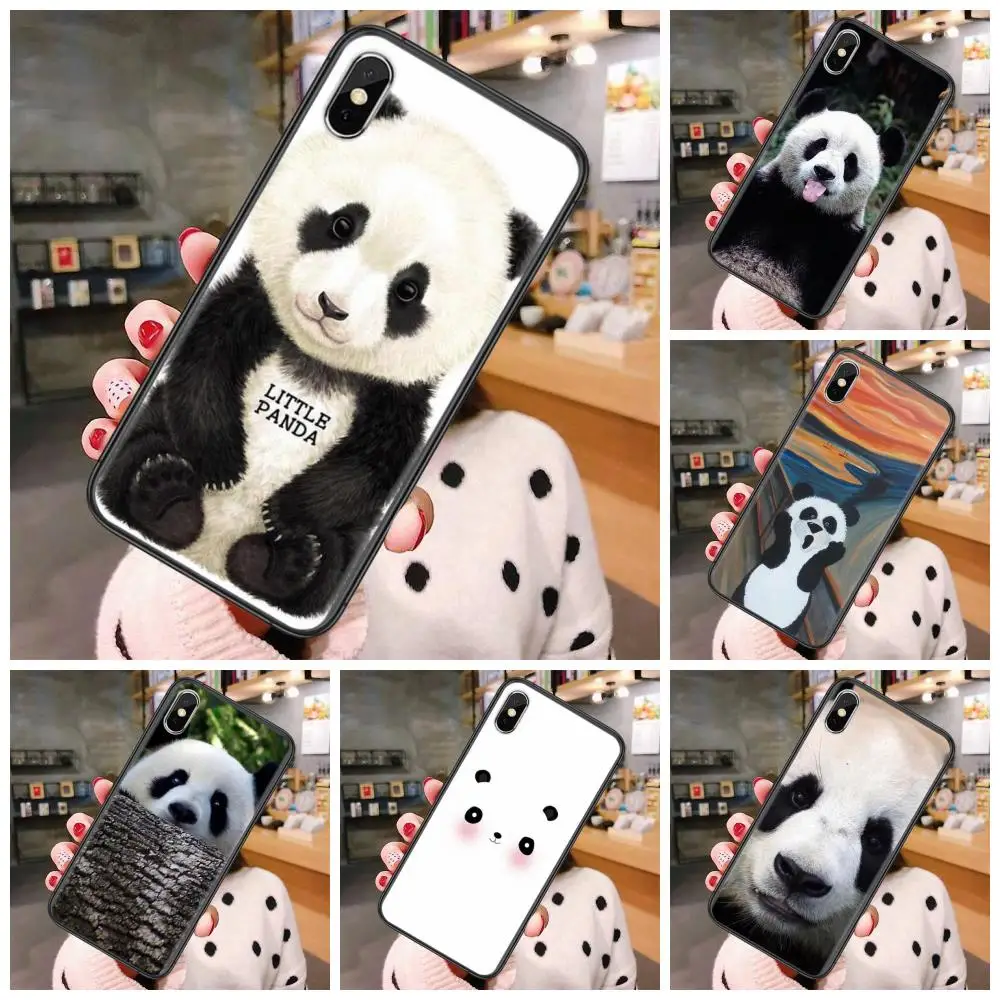 Случайный черный Премиальный тренд сзади роскошная милая китайская панда