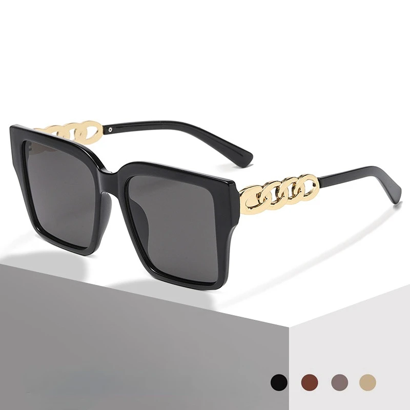 

Brown Sunglasses Women Rimless Square Fashion Glasses Vintage Big Sunshades Shades For Zonnebril Dames Oculos De Sol Feminino