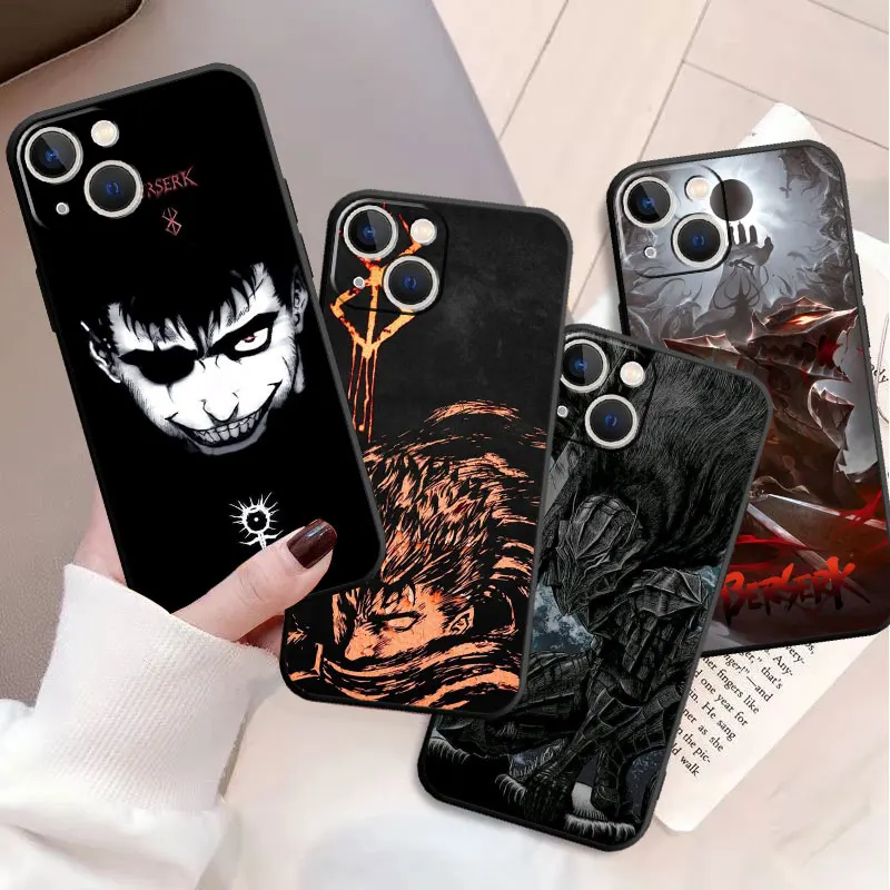 

Case For Apple iPhone 14 13 11 Pro Max 12 Mini 7 Plus 8 + SE X XS XR 6 6S 5 Soft Silicone Funda Phone Cover Berserk Guts Anime