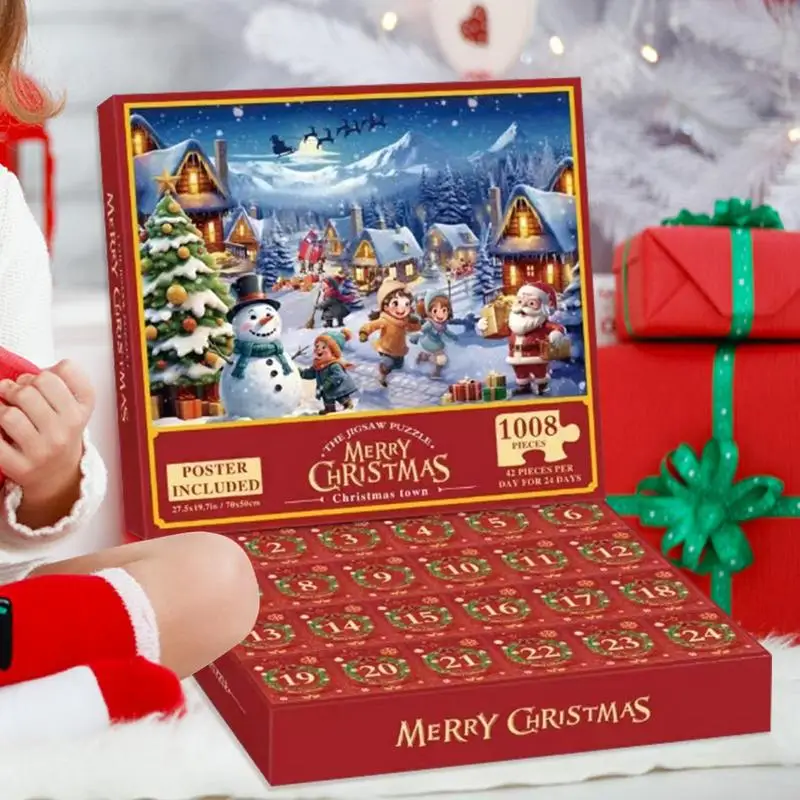 Календарь и пазлы для семейных игр 24 дня