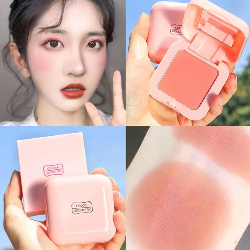 

Monochrome Blush Palette Peach Face Makeup Rouge Long Contour Blusher Powder Shadow Lasting Natural Professional Cosmetics M2J3